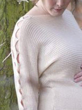 Load image into Gallery viewer, Maternity Casual Long Sleeve Hollow-Out Pullover Knit Top