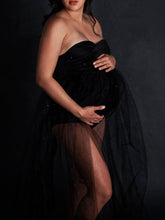 Load image into Gallery viewer, Maternity Elegant Solid Color Lace Photo Bodysuit