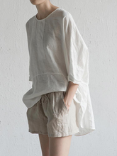 Load image into Gallery viewer, Casual Jersey Crew NeckS T-Shirt And Lace-Up Shorts Suit