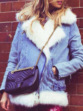 Load image into Gallery viewer, Casual Fashion Denim Plus Velvet Jacket
