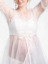 Load image into Gallery viewer, Sexy Perspective Photo of Mesh Lace Maternity Jumpsuit Dress