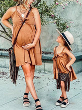 Load image into Gallery viewer, Simple Dress with Bow for Pregnant Women