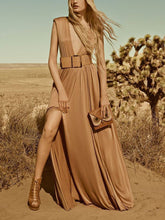 Load image into Gallery viewer, Deep V-Neck Sexy Retro Women's Dress