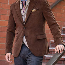 Load image into Gallery viewer, Single-Breasted Suit Corduroy Men's Coats