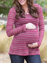 Load image into Gallery viewer, Fall Casual And Comfortable Round Neck Top For Pregnant Women