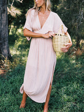 Load image into Gallery viewer, Cotton And Linen Leisure Tie Women's Dress