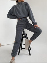 Load image into Gallery viewer, High Neck Zipper Sports Casual Women's Suit