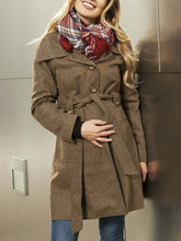 Load image into Gallery viewer, Button Trench Coat Maternity Coats