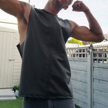 Load image into Gallery viewer, Black Loose Sleeveless T-shirt