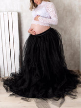 Load image into Gallery viewer, Lace Mesh Short Photo Maternity Bodysuits