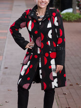 Load image into Gallery viewer, Geometric Print Padded Women's Coats