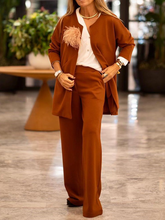 Load image into Gallery viewer, Pure Color Loose Casual Ladies Suit