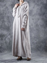 Load image into Gallery viewer, Knitted Hooded Maxi Women's Dresses