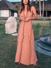 Load image into Gallery viewer, Sling Tassel Party Long Women's Dress