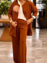 Load image into Gallery viewer, Pure Color Loose Casual Ladies Suit