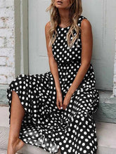 Load image into Gallery viewer, Sleeveless Polka Dot Swing Women's Dress