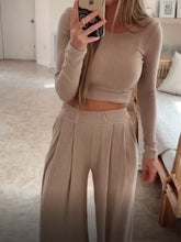 Load image into Gallery viewer, Casual Solid Color Fashion Two-piece Suit