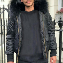 Load image into Gallery viewer, Fur Collar Warm Bomber Jacket