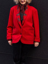 Load image into Gallery viewer, Ladies Simple Fashion Casual Printed Design Sense Woolen Coat