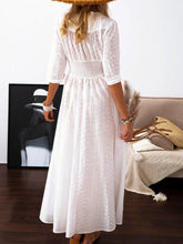 Load image into Gallery viewer, White Lace Cutout Women's Casual Dress
