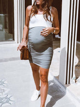 Load image into Gallery viewer, Fake Two-piece Suspender Maternity Dress