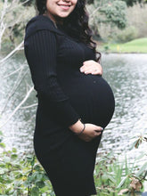 Load image into Gallery viewer, Fall/Winter Casual And Comfy Pure Color Sweater Dress For Pregnant Women