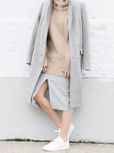 Load image into Gallery viewer, Double-Breasted Gray Loose Women's Coats