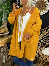 Load image into Gallery viewer, Plus Size Hooded Knitted Sweater Women's Coat