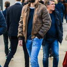 Load image into Gallery viewer, Fashion Stand-up Collar Warm Leather Jacket