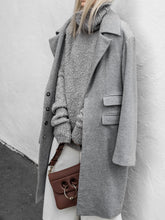 Load image into Gallery viewer, Grey Single Breasted Chic Women's Coats