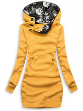 Load image into Gallery viewer, Hooded Big Pocket Sweatshirt Women's Dresses