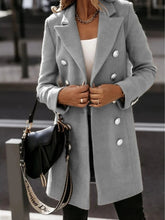 Load image into Gallery viewer, Fall/Winter Women Fashion Lapel Pure Color Button Coat