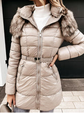 Load image into Gallery viewer, Autumn and Winter Fashion Fur Collar Warm Ladies Down