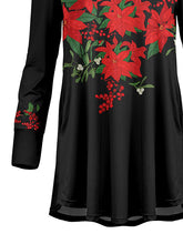 Load image into Gallery viewer, Fashion Printed High Neck Long Sleeve Dress