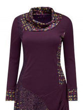 Load image into Gallery viewer, Stacking Collar Square Color Printing Women's Casual Dress