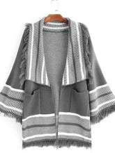 Load image into Gallery viewer, Fashion Fringed Knitted Cardigan Jacket