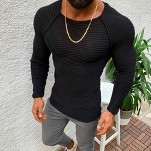 Load image into Gallery viewer, Men's Casual Round Neck Slim Long Sleeve Sweater