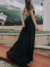 Load image into Gallery viewer, Women's Sexy V-Neck Halter Long Dress