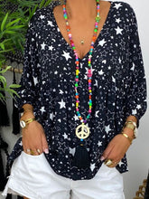 Load image into Gallery viewer, Star Print Crew Neck Cotton Women's Suit