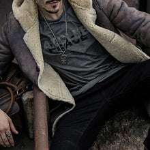 Load image into Gallery viewer, Men's Vintage Hooded Warm Sheepskin Coat