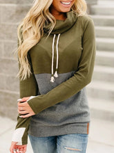 Load image into Gallery viewer, Color-Blocking Pure Cotton Pile Collar Women's Tops