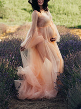 Load image into Gallery viewer, Maternity Sexy Tulle Photography Long Dress