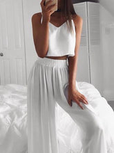 Load image into Gallery viewer, Sling Top and Wide-leg Pants Casual Suit