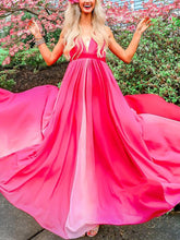 Load image into Gallery viewer, Maternity Fashion V-Neck Gradient Color Maxi Dress