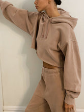 Load image into Gallery viewer, Fashion Casual Hooded Solid Color Two-piece Suit