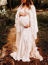 Load image into Gallery viewer, Long Sleeve Lace Hollow Sexy Photo Dress