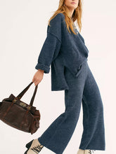 Load image into Gallery viewer, Knit Round Neck Long Sleeves Women's Suit