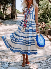 Load image into Gallery viewer, Sleeveless Fashion Printed Holiday Dress