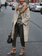 Load image into Gallery viewer, Fur Collar Pure Color Women's Coats