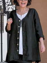 Load image into Gallery viewer, Loose Cotton And Linen Buttons Women's Suits
